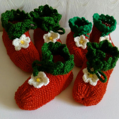 тапочки клубнички